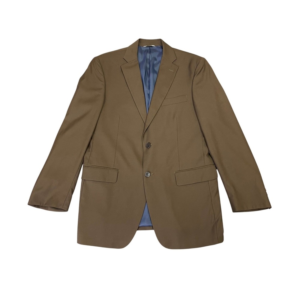 Gino Valentino Milano 40R Luigi Botto Brown Wool Silk Blazer Sport Coat Italy